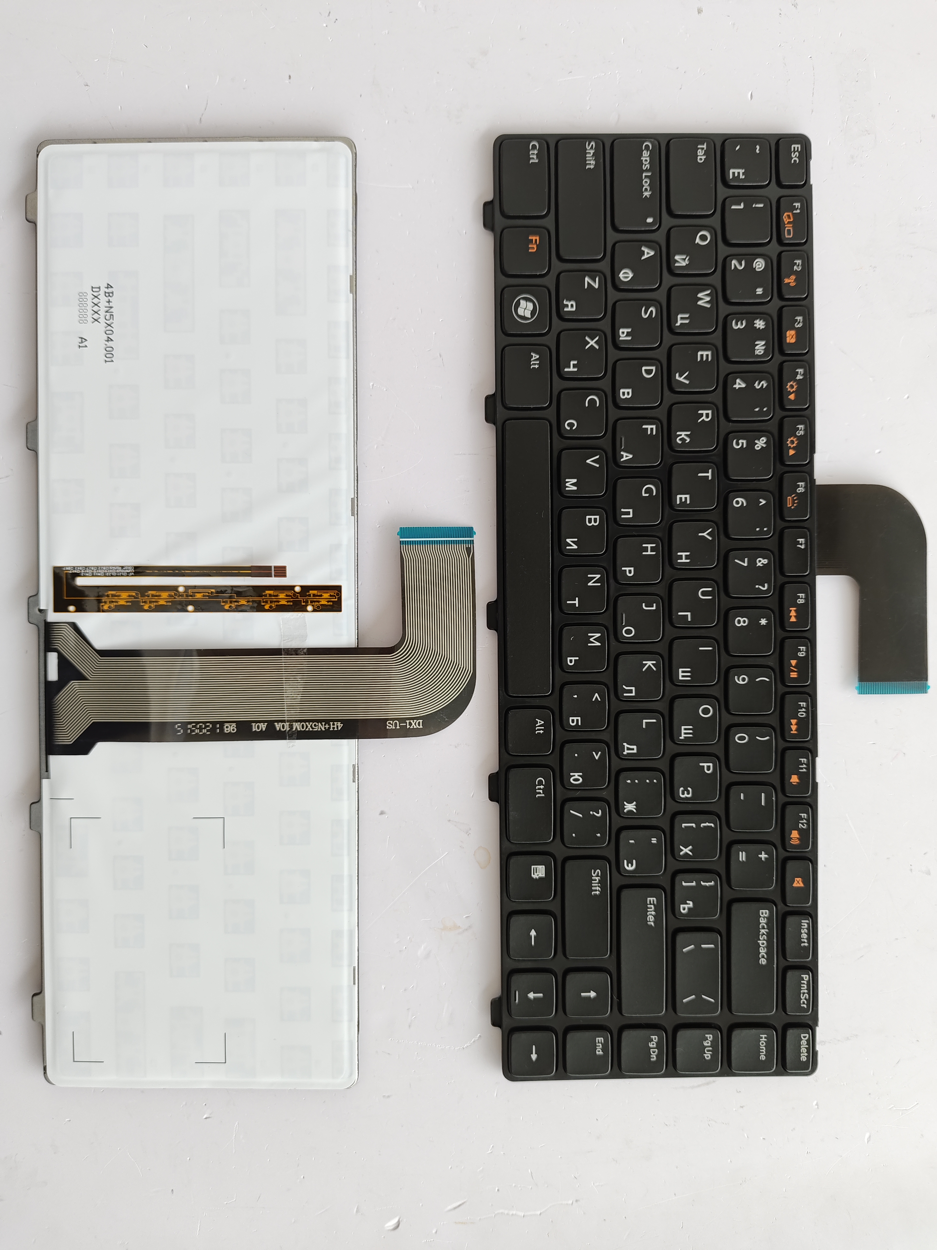 Picture of New Replacement Laptop Keyboard For DELL N4110/N4050/L502X/M4040/N5040V3450 BLACK FRAME BLACK Backlit (OEM) RU Layout